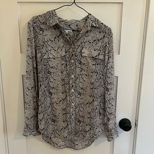 Equipment Snakeskin Pattern Shirt100% Silk
